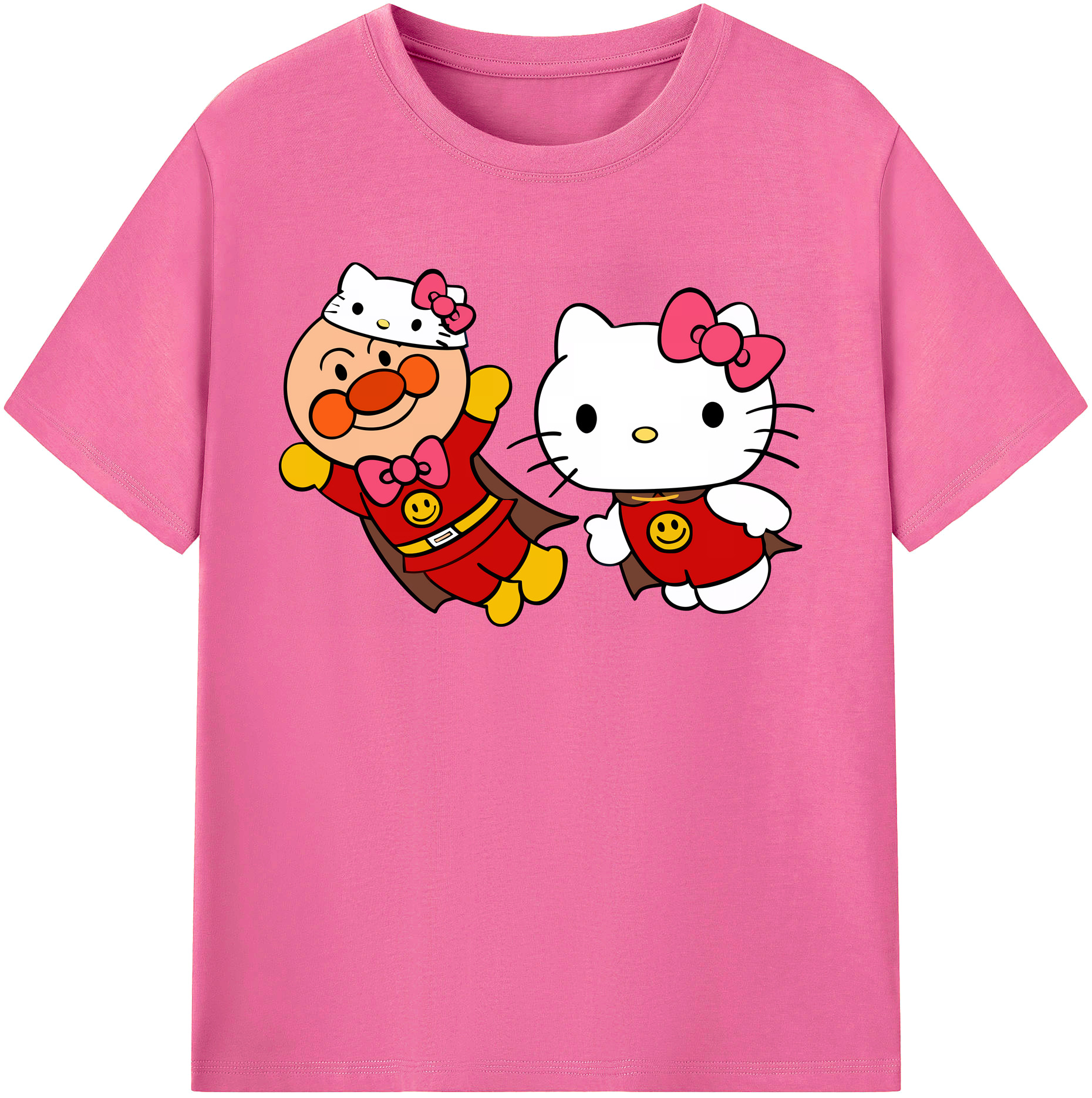 （画像用） アンパンマン Anpanman レディースカジュアルプリントTシャツ（綿100％）